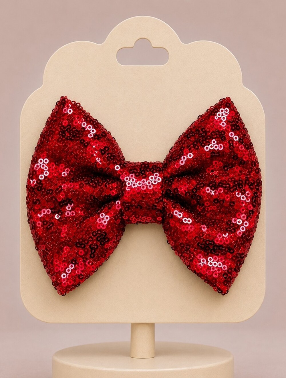 Handmade Bow Sparkling Red Sequin Bow For Special Occasions 🎀✨
